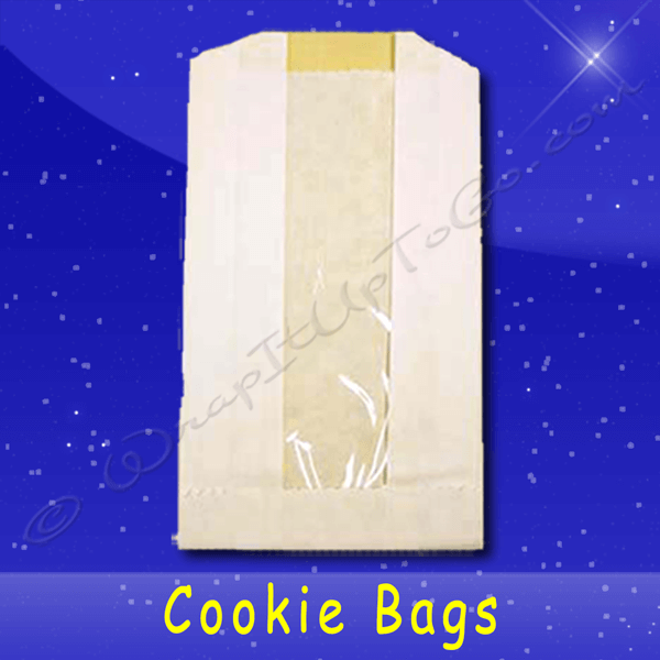 Fischer Paper Products 1165 Cookie or Sandwich Bags with Window Panel4-1/4 x 1-1/4 x 6-1/2