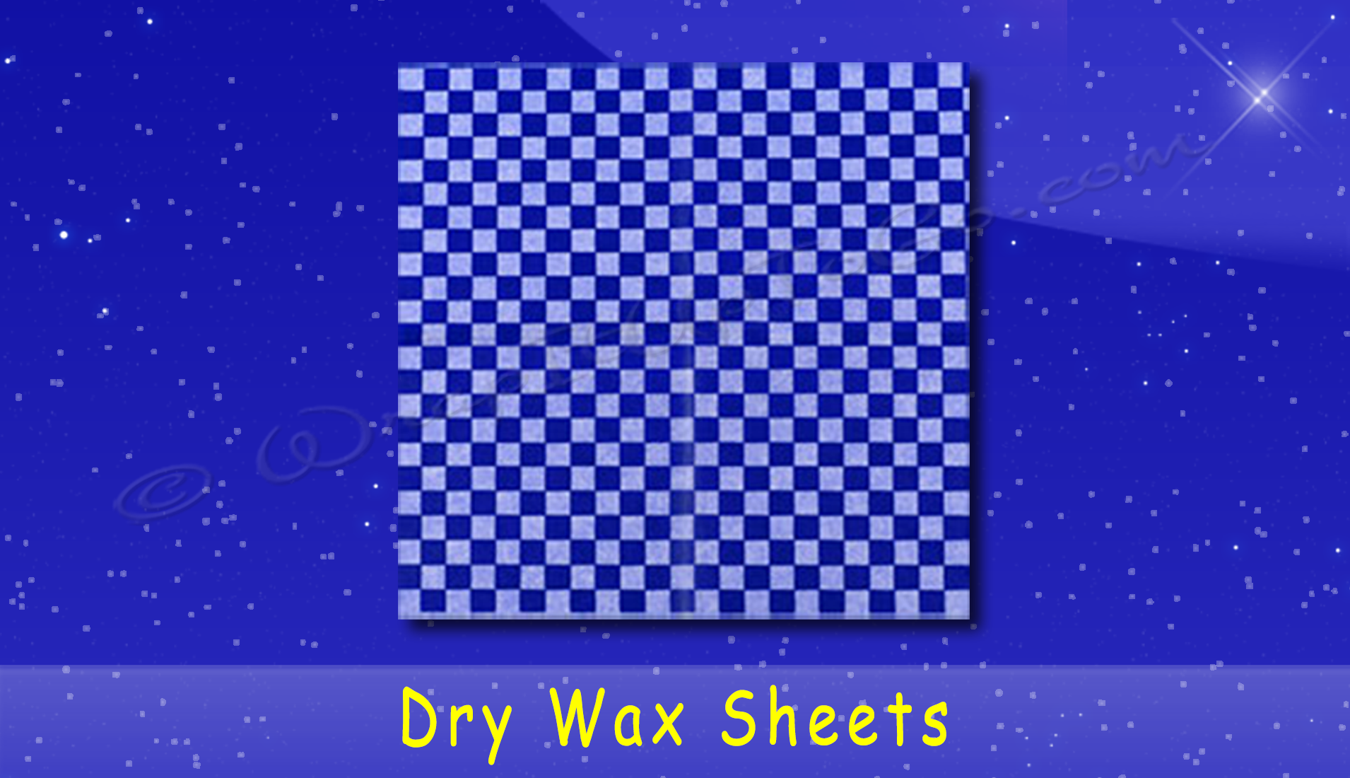 Fischer Paper Products 1614 Dry Wax Sheets 12 x 12 Blue Checkerboard