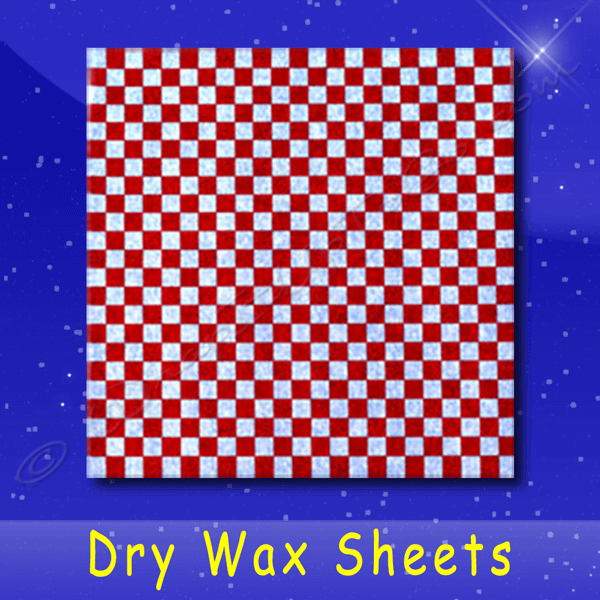 Fischer Paper Products 1618 Dry Wax Sheets 12 x 12 Red Checkerboard