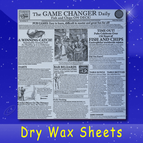 Fischer Paper Products 1619-NP Dry Wax Sheets 12 x 12 Newspaper Print