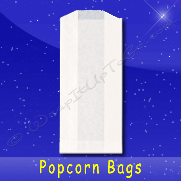 Fischer Paper Products 330-PL Popcorn Bags 3-1/2 x 2 x 8 Plain