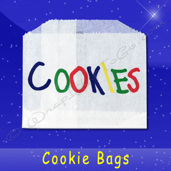 Fischer Paper Products 350 Cookie Bags 4-1/2 x 3-1/2 Printed Cookies
