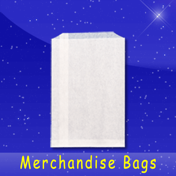 3.25x5.25 White 3.25 x 5.25 Merchandise Bags