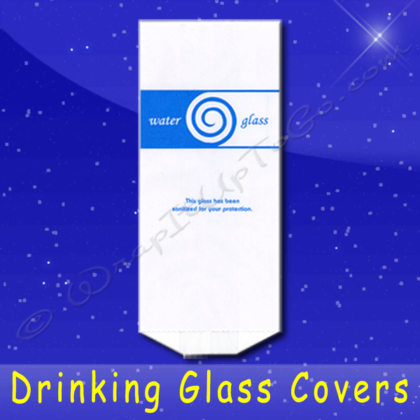 Fischer Paper Products 402 Drinking Glass Cover 3-1/2 x 1-1/2 x 7-3/4 Bleached Kraft