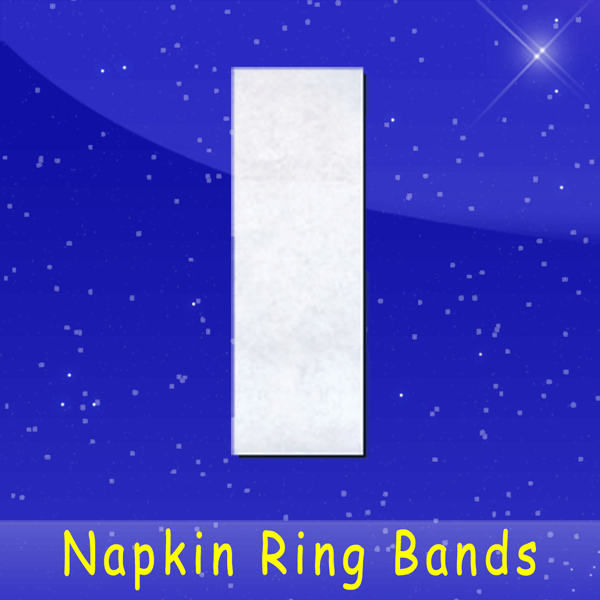 Fischer Paper Products 4-NAP-PL Napkin Ring Band 1-1/2 x 4-1/2 White
