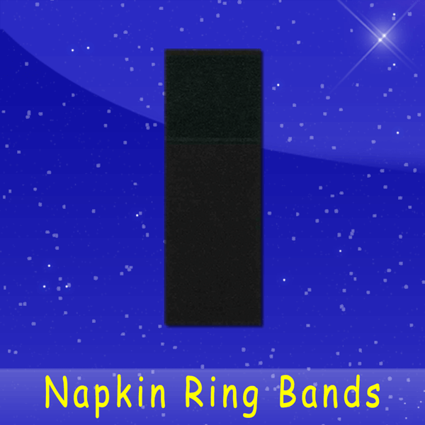 Fischer Paper Products 4-NAP-BK Napkin Ring Band 1-1/2 x 4-1/2 Black