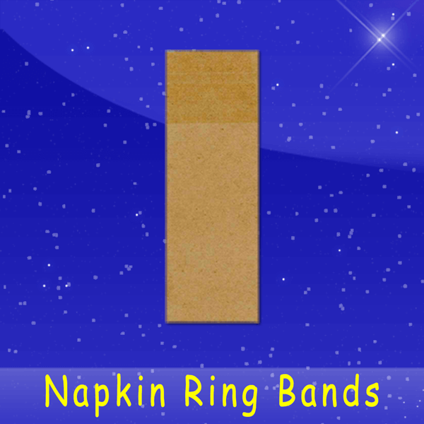 Fischer Paper Products 42751 Napkin Ring Band 1-1/2 x 4-1/2 Natural Kraft (brown) Plain