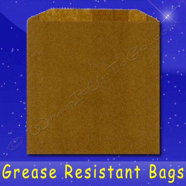 Fischer Paper Products 508-NK Grease Resistant Sandwich Bags 6 x 3/4 x 6-1/2 Natural Kraft (brown)