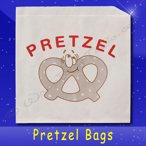 Fischer Paper Products 590 Pretzel Bags 6-3/4 x 7 Printed Pretzel