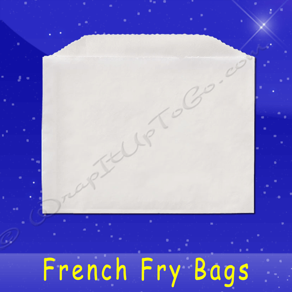 Fischer Paper Products 602-FF2 French Fry Bags 4-1/2 x 3-1/2 Plain