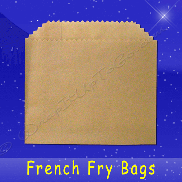 Fischer Paper Products 602-NK French Fry Bags 4-1/2 x 3-1/2 TruKraft (Brown)