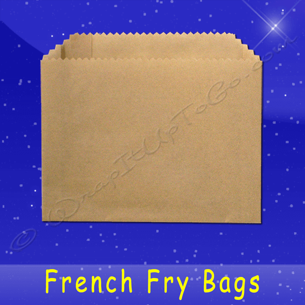 Fischer Paper Products 606-NK French Fry Bags 5-1/2 x 1 x 4 Natural Kraft TruKraft
