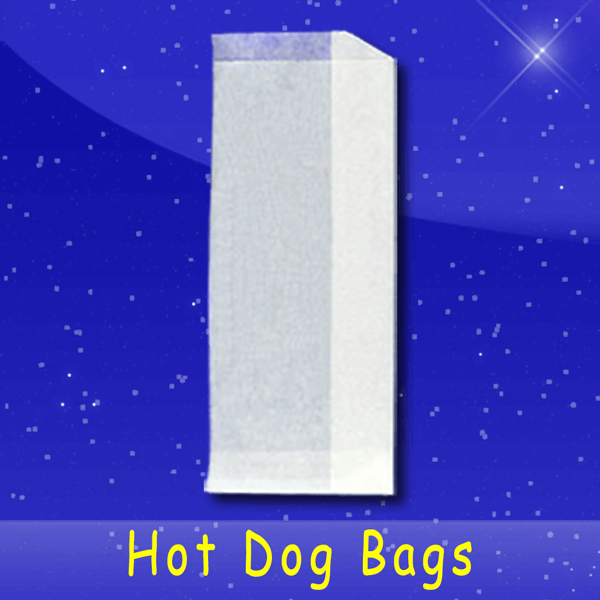 Fischer Paper Products 702 Hot Dog Bags Double Opening 3-1/2 x 2-1/4 x 8-1/4 Plain