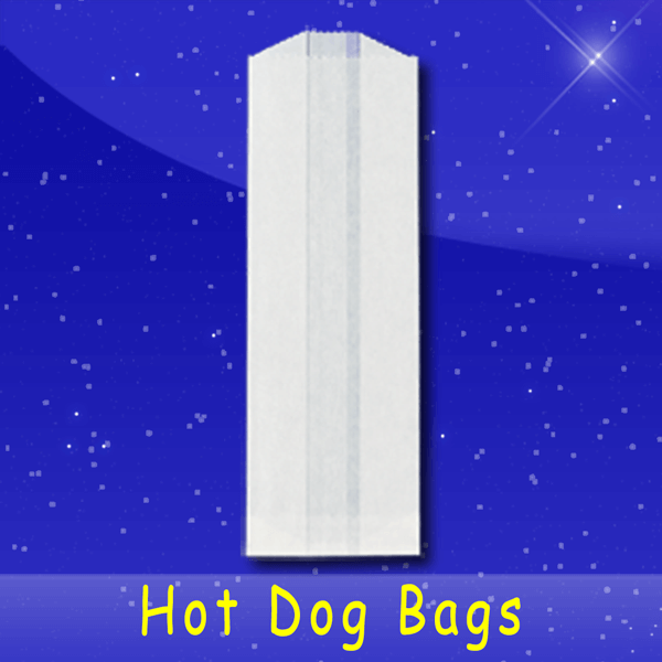 Fischer Paper Products 704 Hot Dog Bags Conventional 3 x 2 x 8-3/4 Plain