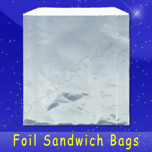 Fischer Paper Products 806 Foil Sandwich Bags 6 x 3/4 x 6-1/2 Plain