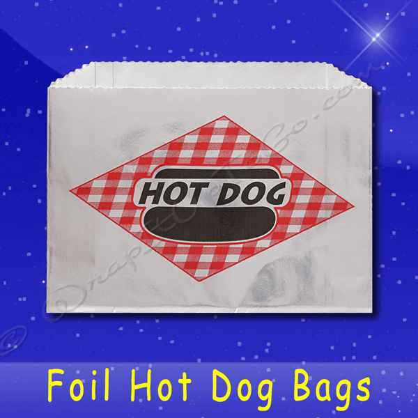 Fischer Paper Products 809 Hot Dog Bags 7 x 2 x 5 Printed Hot Dog