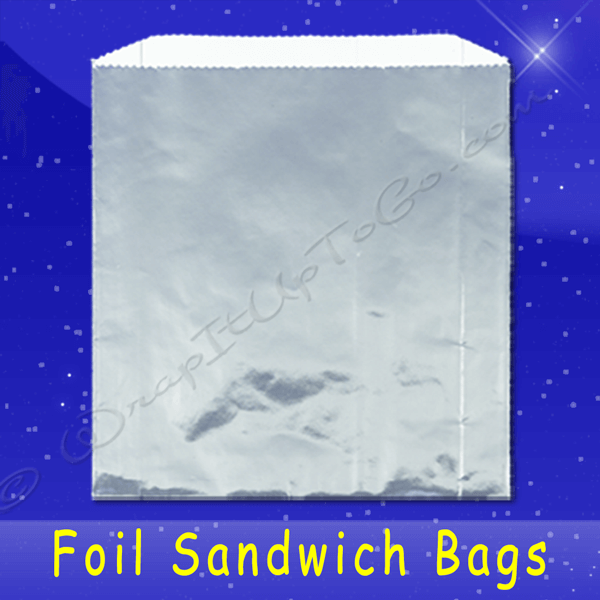 Fischer Paper Products 812 Foil Jumbo Sandwich Bags 6-1/2 x 1-1/2 x 7-3/4 Plain