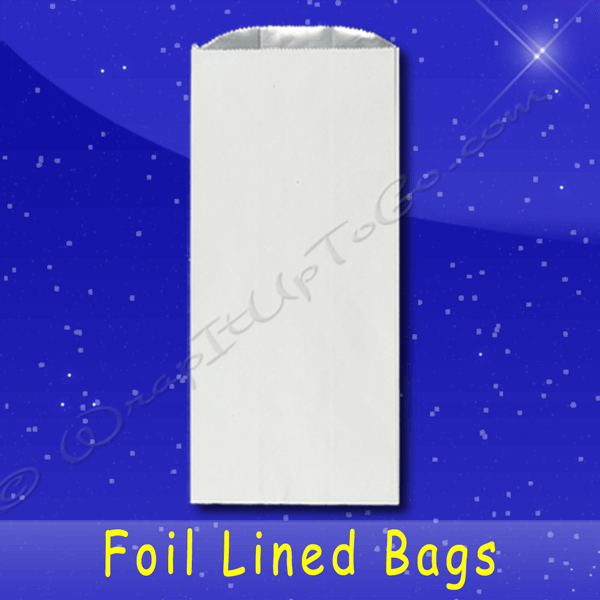 Fischer Paper Products 8B-2 Foil Lined Bags Pint 4 x 3 x 10 Plain
