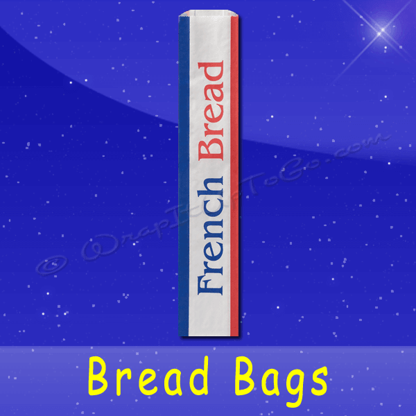 Fischer Paper Products BB-35 Bread Bags 4-1/2 x 2-1/2 x 24 Printed French Bread