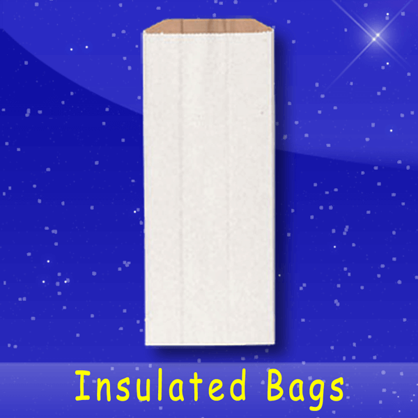 Fischer Paper Products IC-13 Insulated Carry Out Bags 5-1/2 x 3-1/2 x 13 Plain