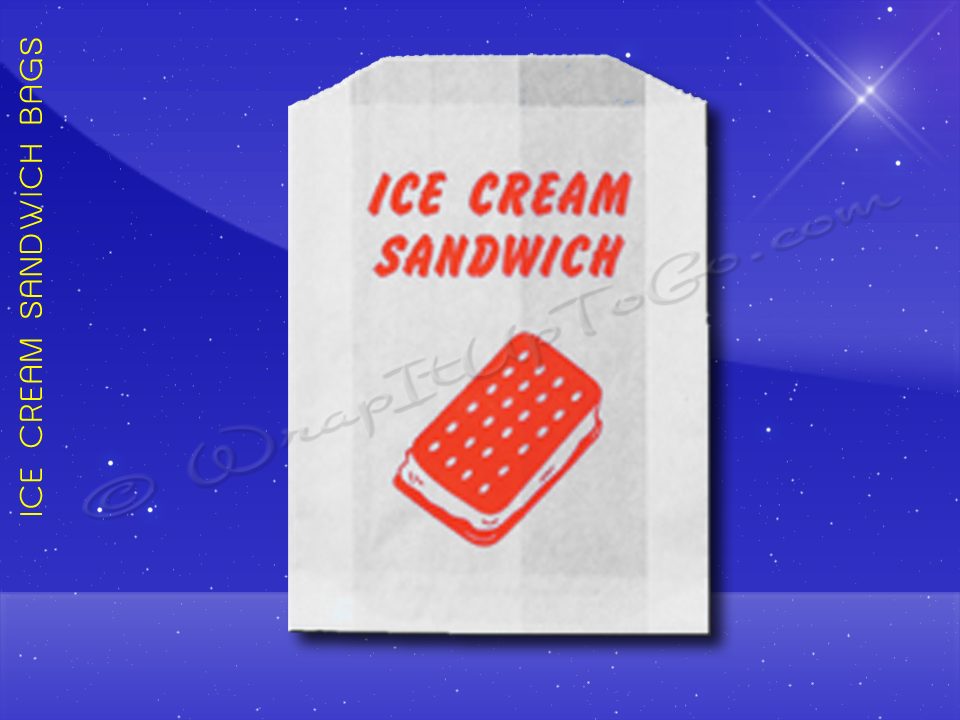 Fischer Paper Products IC-15 Ice Cream Bags 4-1/2 x 1 x 5-3/4 Ice Cream Sandwich