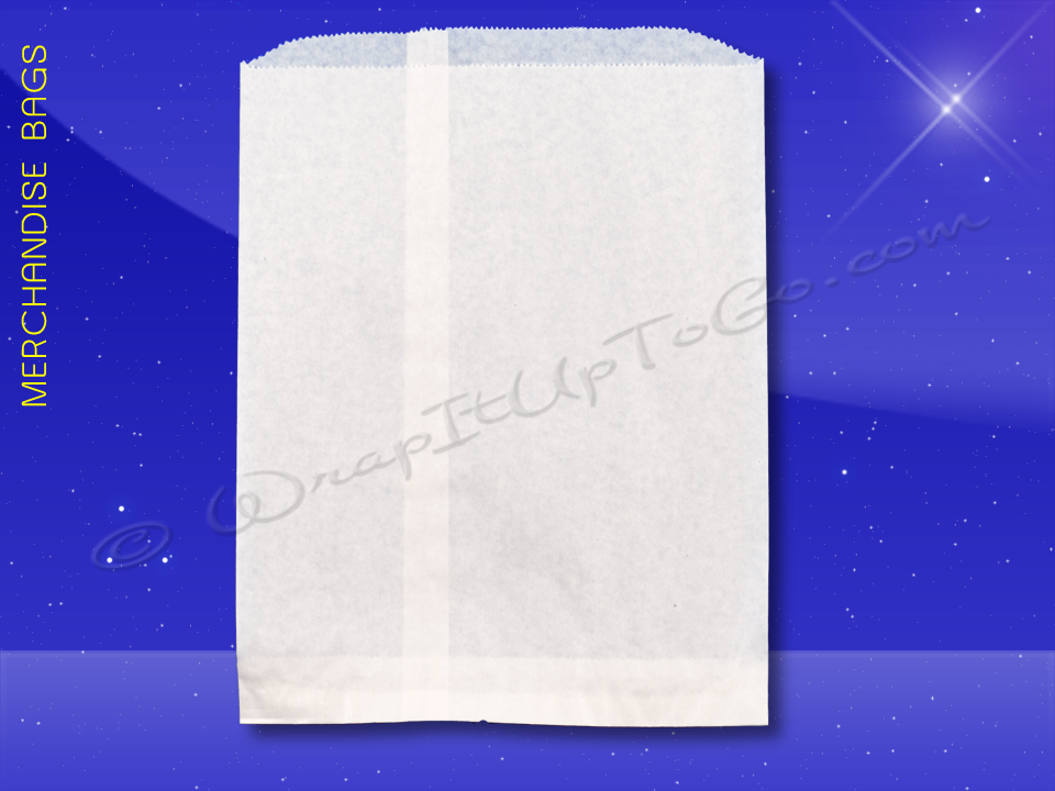 Fischer Paper Products 1717 Merchandise Bags Bleached Kraft 10 x 2 x 15 (white)